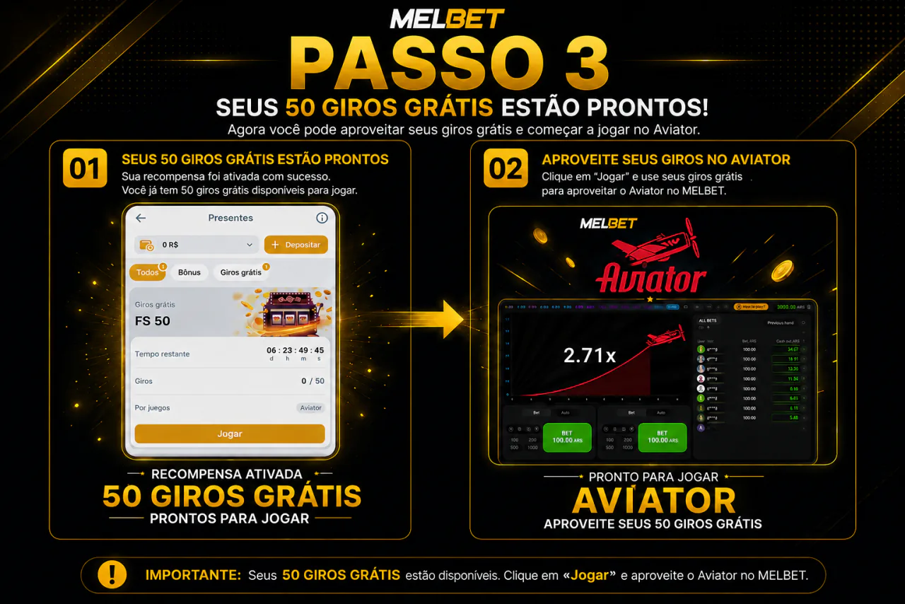 Passo 3: ativação de 50 rodadas grátis para Aviator